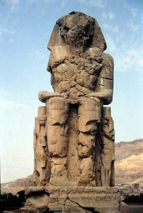One of the Colossi of Memnon, statues of Amenhotep III c.1375-135