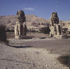 The Colossi of Memnon, statues of Amenhotep III c.1375-135