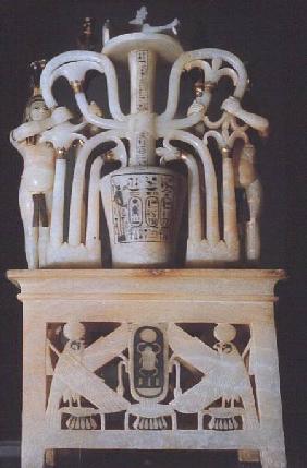 Floral unguent jar from the Tomb of Tutankhamun (c.1370-1352 BC) New Kingdom  c.1370-13