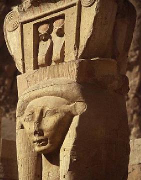 Hathor-headed column, from the Chapel of Hathor, Temple of Hatshepsut, New Kingdom c.1552-129