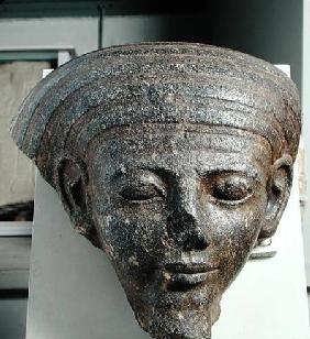 Head of a priest, from a sarcophagus, New Kingdom c.1350 BC