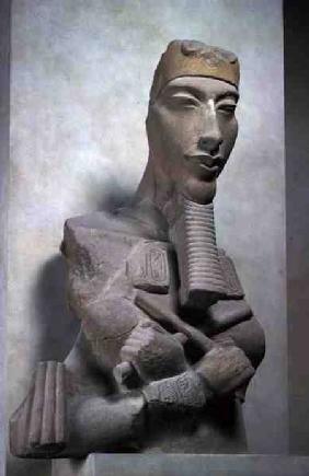 Osirid pillar of Akhenaten (1365-1349 BC) from the sun temple of Amenophis IV at Karnak, New Kingdom c.1350 BC