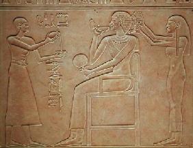 Queen Kawit at her toilet, from the sarcophagus of Queen Kawit, found at Deir el-Bahri, Middle Kingd c.2061-201