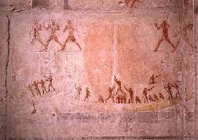 Relief from the Mastaba of Akhethotep depicting boating, from Saqqara, Old Kingdom