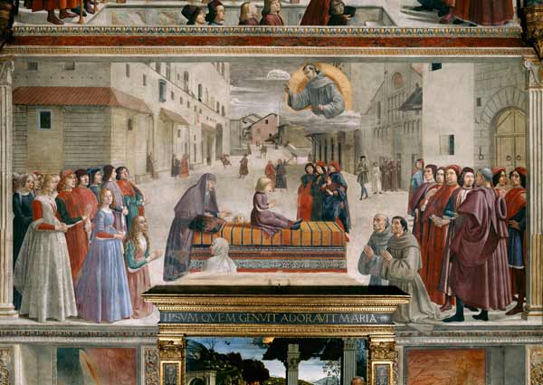 Franziskus erweckt Kind von  (eigentl. Domenico Tommaso Bigordi) Ghirlandaio Domenico