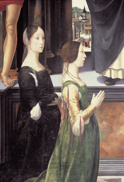 Altar Rimini,  zwei Frauen von  (eigentl. Domenico Tommaso Bigordi) Ghirlandaio Domenico
