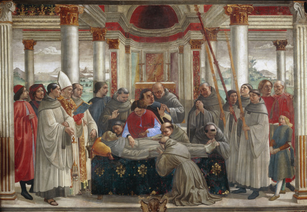 Exequien des Hl.Franziskus von  (eigentl. Domenico Tommaso Bigordi) Ghirlandaio Domenico