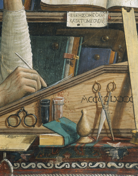 Hl.Hieronymus,  Schreibpult von  (eigentl. Domenico Tommaso Bigordi) Ghirlandaio Domenico