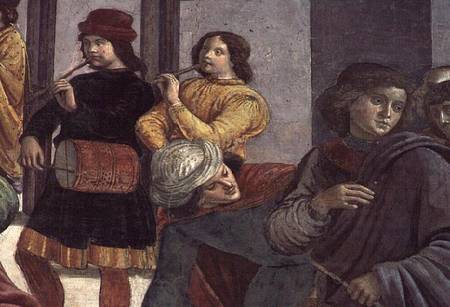 Musicians, from the Marriage of the Virgin von  (eigentl. Domenico Tommaso Bigordi) Ghirlandaio Domenico