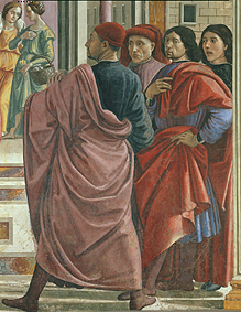 Die Vertreibung Joachims aus dem Tempel (Detail) von  (eigentl. Domenico Tommaso Bigordi) Ghirlandaio Domenico