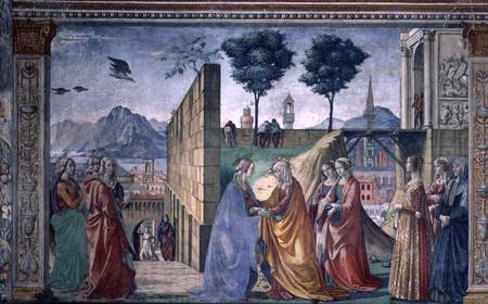 The Visitation (fresco) (for detail see 124356) von  (eigentl. Domenico Tommaso Bigordi) Ghirlandaio Domenico