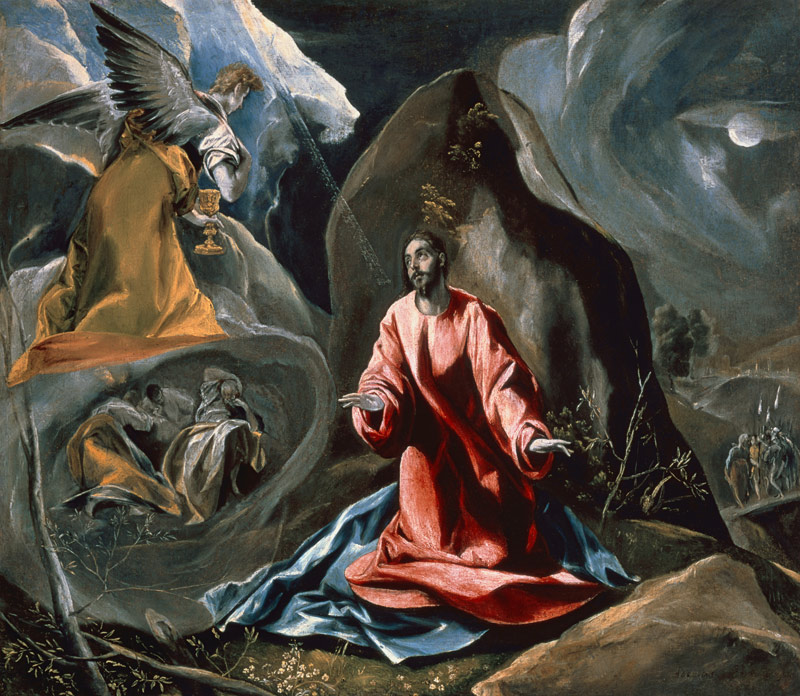 Agony in the Garden of Gethsemane, c.1590''s von (eigentl. Dominikos Theotokopulos) Greco, El