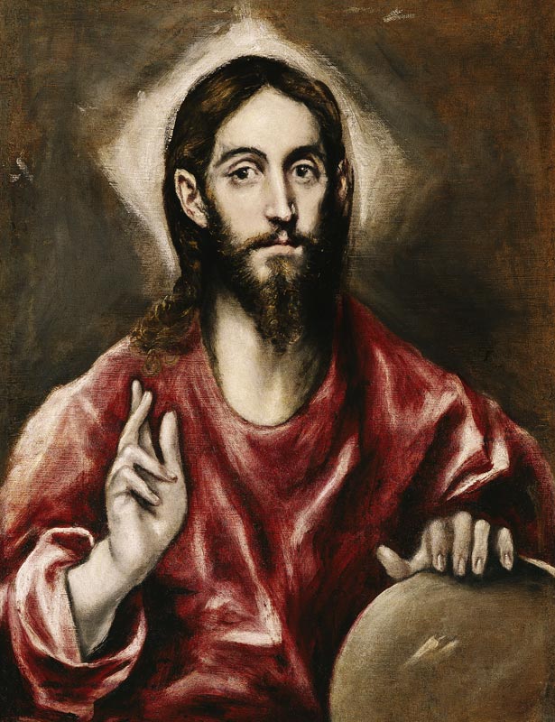 Christ der Erlöser (Salvator Mundi) von (eigentl. Dominikos Theotokopulos) Greco, El
