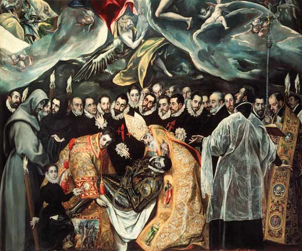 Begräbnis des Conde de Orgaz von (eigentl. Dominikos Theotokopulos) Greco, El