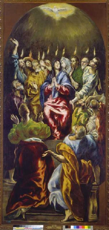 Die Ausgießung des hl. Geistes (Pfingstfest) von (eigentl. Dominikos Theotokopulos) Greco, El