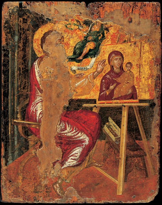 Der Heilige Lukas, die Madonna malend von (eigentl. Dominikos Theotokopulos) Greco, El