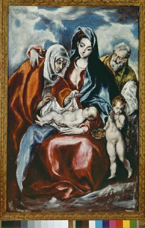 Die hl. Familie mit der hl. Anna und dem jungen Johannes d.T. von (eigentl. Dominikos Theotokopulos) Greco, El