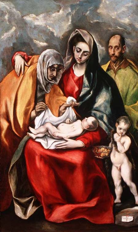 The Holy Family with St.Elizabeth von (eigentl. Dominikos Theotokopulos) Greco, El