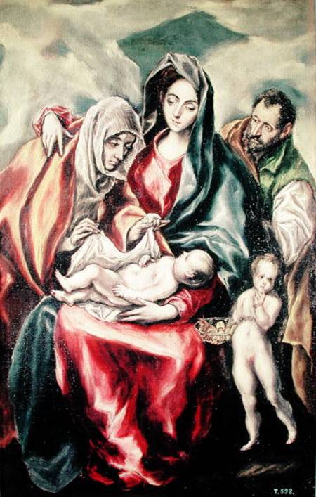 The Holy Family von (eigentl. Dominikos Theotokopulos) Greco, El