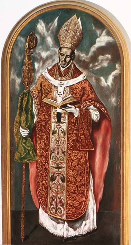 Saint Ildefonsus, a copy of the original in the Escorial von (eigentl. Dominikos Theotokopulos) Greco, El