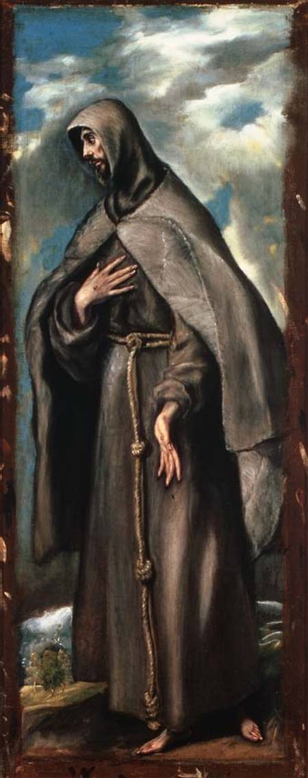 St.Francis of Assisi (c.1182-1220) von (eigentl. Dominikos Theotokopulos) Greco, El