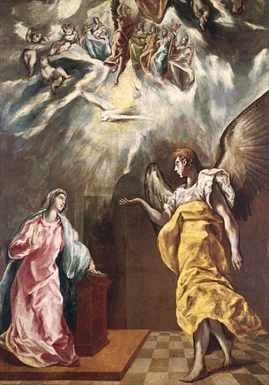 The Annunciation von (eigentl. Dominikos Theotokopulos) Greco, El