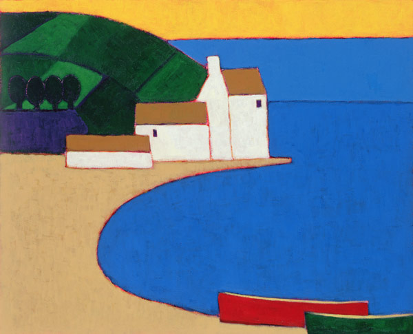 Bay in Southern Brittany, 2004 (acrylic on paper)  von Eithne  Donne