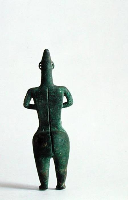 Back view of a human figurine thought to have had ritual connotations, from Marlik, Iran von Elamite