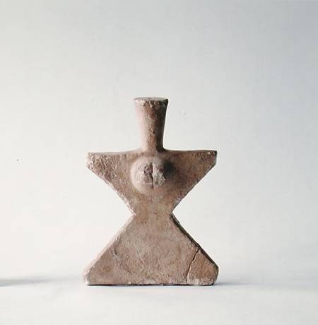 Figurine in an abstracted female form, from Tappeh Hesar, Iran von Elamite