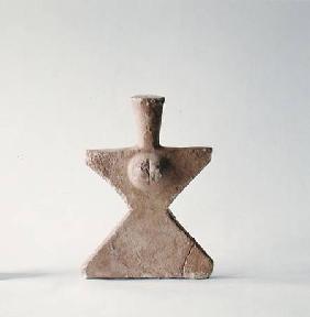 Figurine in an abstracted female form, from Tappeh Hesar, Iran c.2nd mill