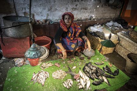 Fischmarkt in Kumartuli,Kalkutta