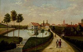 Am Katzenweiher in Memmingen um 1828