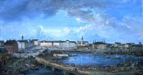 View of Stockholm from the Royal Palace, 1801 (gouache on canvas)