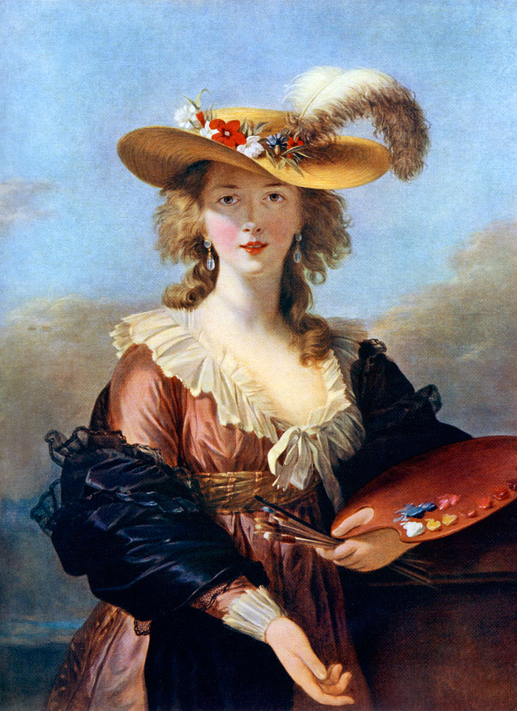 Self Portrait in a Straw Hat von Elisabeth Louise Vigee-Lebrun