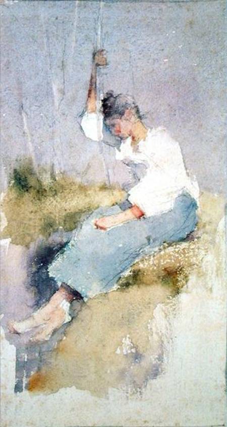 Louise, a Breton Girl  on von Elizabeth Adela Stanhope Forbes