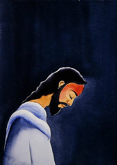 In His agony Jesus prays in Gethsemane to His Father, 2006 (w/c on paper)  von Elizabeth  Wang