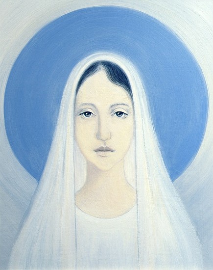 The Virgin Mary, Our Lady of Harpenden, 1993 (oil on panel)  von Elizabeth  Wang
