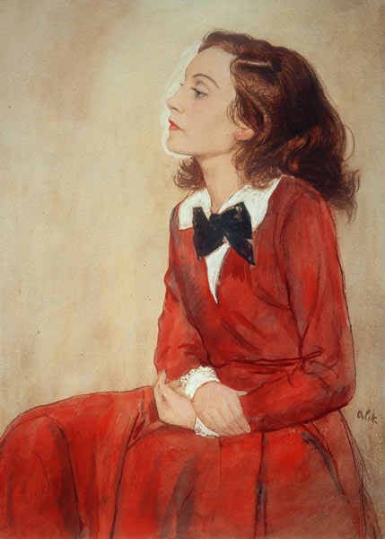 Elisabeth Bergner, Porträt von Emil Orlik