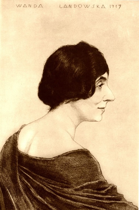 Porträt von Wanda Landowska (1879-1959) von Emil Orlik