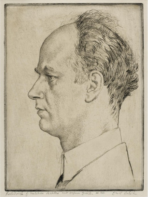 Porträt von Wilhelm Furtwängler (1886-1954) von Emil Orlik