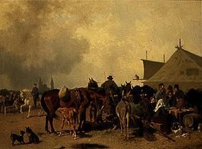 Pferdemarkt in Ungarn von Emil Volkers