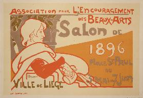 Reproduktion eines Plakats, das den Verband für die Förderung der Künste der Schönen Künste 1896 Sal 1896