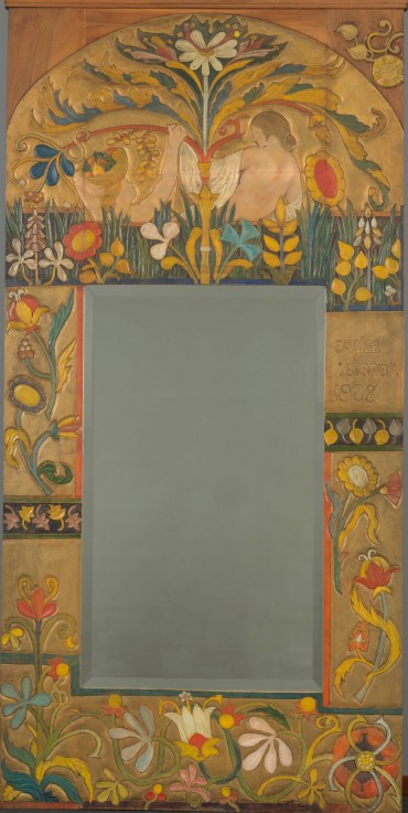 Spiegelrahmen, mit Blumen, Pflanzen und Frauenfiguren verziert von Emile Bernard