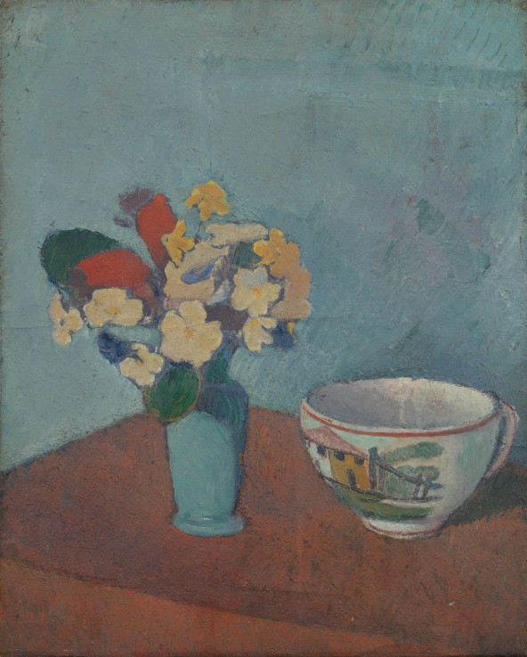 Vase mit Blumen und Tasse von Emile Bernard
