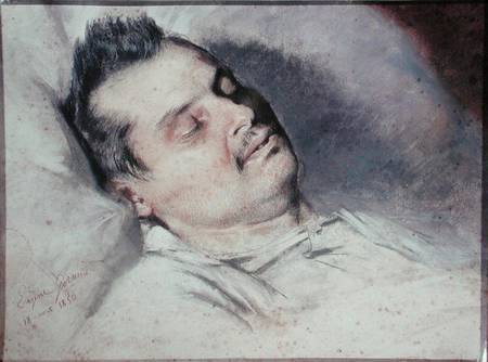 Honore de Balzac (1799-1850) on his Deathbed von Emile Giraud