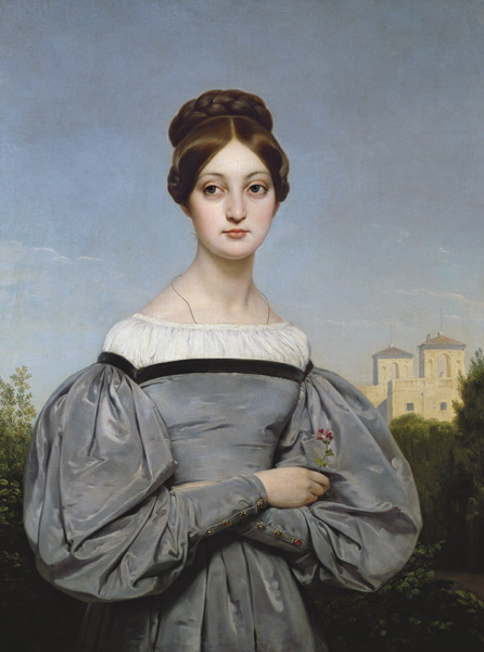 Portrait of Louise Vernet (1814-45) Daughter of the Artist von Emile Jean Horace Vernet