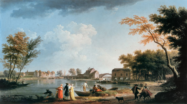 View of Nogent-sur-Seine  von Emile Jean Horace Vernet
