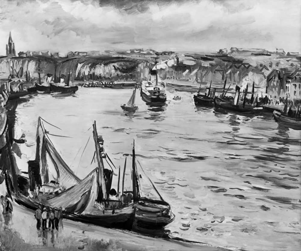Hafen von Dieppe, Frankreich, Gemälde von Othon Friesz, 1930 von Achille Emile Othon Friesz