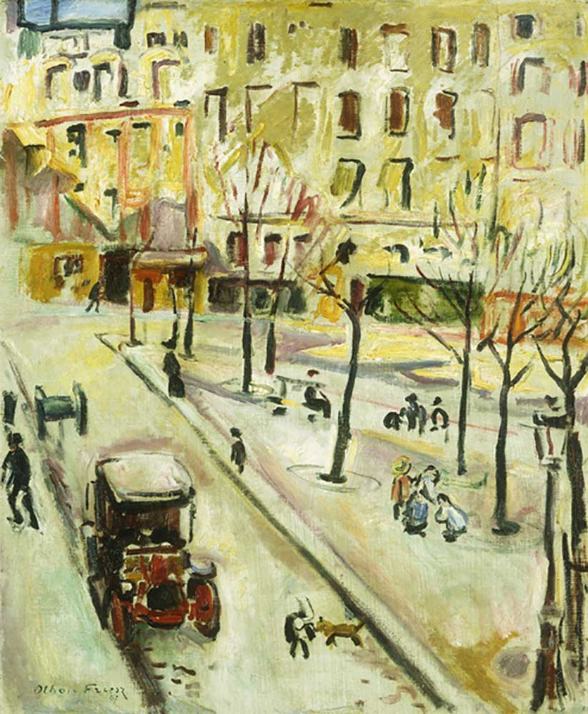 Pariser Straßenszene; Scene de rue, Paris, 1907 von Achille Emile Othon Friesz