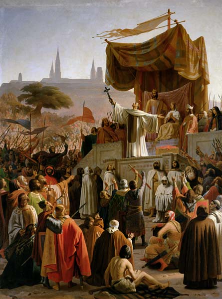 St. Bernard Preaching the Second Crusade in Vezelay, 31st March 1146 von Emile Signol